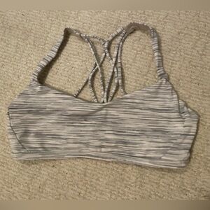 Lululemon gray striped sports bra